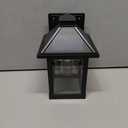 CYHKEE Solar Powered Wall Lanterns Outdoor with 3 Modes, Dusk to Dawn Motion Sensor LED Sconce Lights Waterproof, Exterior Front Porch Security Lamps Wall Mount Patio Fence Decorative Light Fixtures (Black (1 Pack)