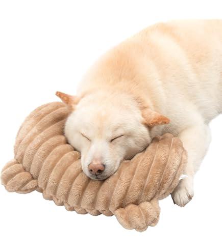 Jiupety Dog Calming Pillow, Soft and NeckFriendly, Washable Pet Neck Pillows for Small Medium Large Dogs and Cats, 14" x 9", Coffee