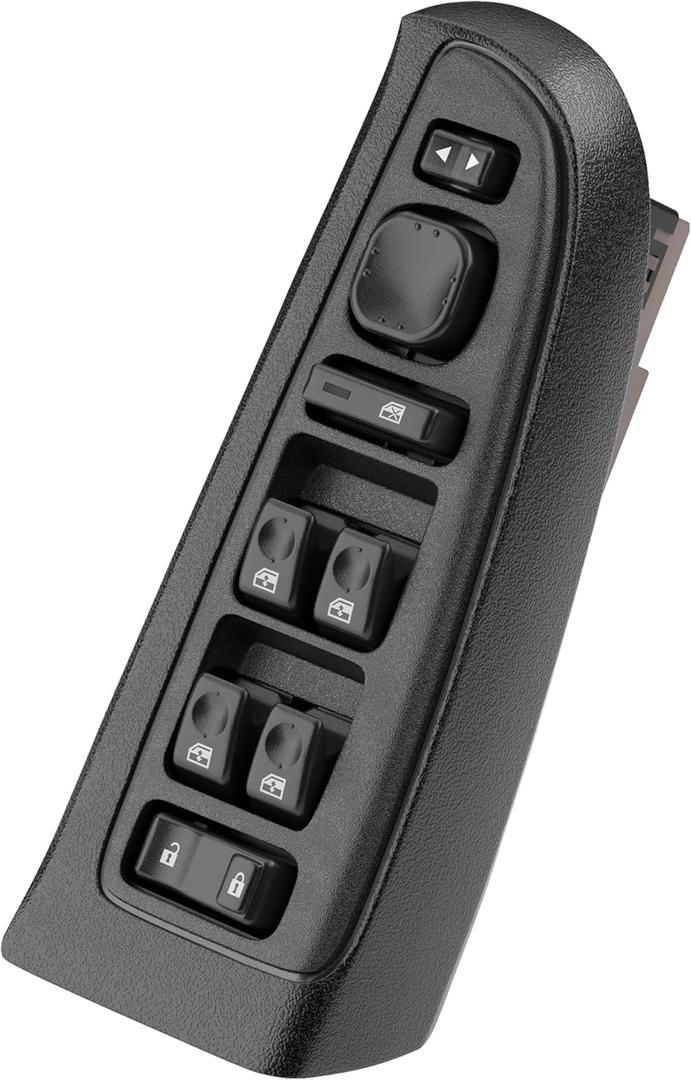 ASOPARTS 15883323 Front Driver Side Door Lock and Power Window Switch & Black Bezel Cover Fit for 2003-2008 Chevy Avalanche Silverado Suburban Tahoe Cadillac Escalade GMC Yukon Sierra Yukon XL 901-075