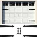 Magnetic Garage Door Hardware,Magnetic Garage Door Handles,Garage Door Decorative Magnetic for Iron Door,4 Magnetic Hinges + 2 Magnetic Handles for Garage Doors (Classics Style)