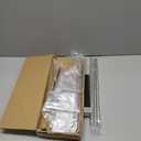 TIUTCOX Over The Door Towel Rack, 304 Stainless Steel Towel Racks for Bathroom with 3Tier Adjustable Pole, 2 PunchFree Screw Stickers, 22.83 * 17.7129.52 * 6.14 Inch, Silver