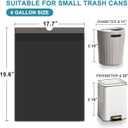 Small Trash Bags, 100 Count 4 Gallon Trash Bags Drawstring, Tear-Free Small Garbage Bags, Black Trash Bags Unscented for Bathroom Kitchen Office Bedroom