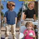 3 Pack Toddler Boys Shirts | Short Sleeve, Loose Fit Tees, Basic Crew Neck, Baggy, Summer, Plain, Soft Tops, Casual, Lightweight, Breathable