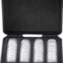 Coin Case Contains 60 Pcs Clear Plastic Coin Capsules, up to 40mm Coin Collection American Silver Eagle Liberty Coin（17/20/25/27/30/33/38/40mm）