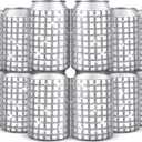 12 Pcs Disco Party Supplies Disco Ball Can Cooler Sleeves Retro 70s 80s Theme 12 oz Bling Beer Can Sleeves for 70s Birthday Wedding Bachelorette Party Decorations