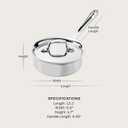 All-Clad D3 Stainless Steel 1 Quart Sauce Pan Covered- Made in the USA- The Original Bonded Professional Cookware- Oven Safe & Induction Compatible