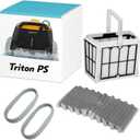3-in-1 Replacement Kit with Roller Brush, Wheel Belts & Filter Basket Compatible with Dolphin Triton PS Robotic Cleaners