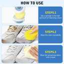 2PCS Multi-Functional Cleaning and Stain Removal Cream,Multi Purpose with Sponge, White Cleaner, Shoes Decontaminate Solid Paste