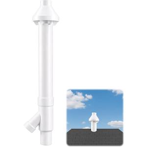 Pangda 2 Inch Concentric Vent Kit for Tankless Gas Water Heater & High Efficiency Furnaces, White, 7.75"x34.75"x6.75" Installation Kit