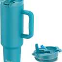 Zukro 50 oz Tumbler With Handle and Flip Straw, Leak Proof Lid, Double-Wall Stainless Steel Water Bottle for Home, Oiffce, Work, Large Vacuum Insulated Travel Cup Fit in Cupholder, BPA-Free, Blue