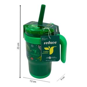 Green Dinosaur Design Plastic Thermos 410ml
