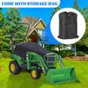 Tractor Cover Waterproof Heavy Duty Tractor Cover 420D Oxford Tractors Seat Covers Tractors Cowling Covers Accessories Compatible with John Deere Kubota Mahindra Bobcat (Blcak, Small)
