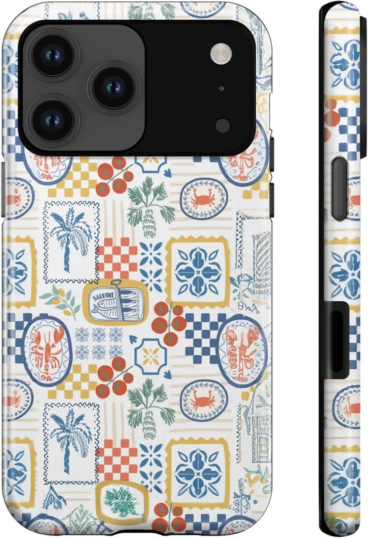 Compatible with iPhone 17 Pro Max Case,Stamp Cute Style,Hybrid Durable TPU Hard PC Bumper Case Design