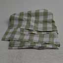 Checkered Tablecloth Rectangle Waterproof Gingham Table Cloth Washable Buffalo Plaid Table Cover Wrinkle Free for Kitchen, Dining and Outdoor Picnic, 52 x 70 Inch, Sage Green and White