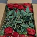HyeFlora 50 PCS Red Roses Artificial Flowers, Fake Roses with Stems Realistic Silk Roses for DIY Wedding Bouquets Tables Centerpieces Arrangements Party Baby Shower Birthday Home Decor Gift for Her