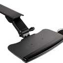 Under Desk Keyboard Tray, 20" x 11" Tray, 23" Track, Dynamic Height Adjust, Undermount Sliding Computer Keyboard and Mouse Tray with Wrist Rest, Swivels 360°, Adjustable Height and ±15° tilt 