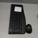 Wireless Keyboard and Mouse Combo, Full-Sized 2.4GHz Wireless Keyboard with Comfortable Palm Rest and Optical Wireless Mouse for Windows, Mac OS PC/ Desktops/ Computer/ Laptops (Black)