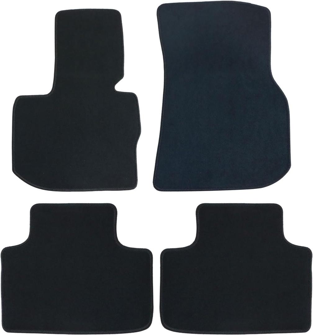 SecosAutoparts Replacement Black Velour Front & Rear Floor Mats Carpet Compatible with BMW X3 G01 2018 2019 2020 2021 2022 2023 X4 G02 2019 2020 2021 2022 2023 2024