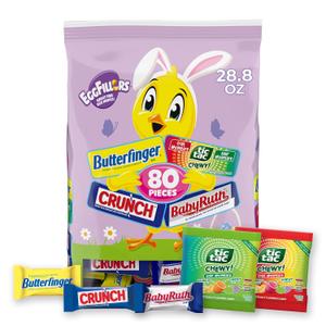 2 x Assorted Easter Chocolate and Candy (Butterfinger, Crunch, Baby Ruth, Tic Tac Chewy Fruit Adventure, Tic Tac Chewy Sour) 80CT SUB - 28.8oz