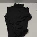 Womens Mock Turtleneck Sleeveless Stretch Fitted Underscrubs Layer Tank Tee Tops (X-Small, 38156 Black)