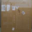 Mom's Choice-GROWNSY Baby Gate for Stairs, 29.5"-48.4" Pressure Mounted Baby Gate for Top of Stair&Doorway with V-Shaped Rods, Anti-Trip Pedal, Extra Wide Stairs Dog Gate Easy Install w/Red Reminder