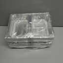 2 x Goiio 25 Pcs Clear Hoagie Container, 7.3 x 4.9 x 3.8 inch Plastic Hinged Food Container, Disposable Clamshell Take Out Food Containers for Salads, Hamburger, Fruit, Cake, Cookie, Sandwiches
