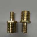 Yoebor Brass Hose Barb Fitting Reducing Union 1" Barbed x 1/2" Barbed Reducer Splice Coupling Mender (Pack of 2)