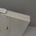 ZICOTO Decorative File Organizer Box Set of 2 - Collapsible Linen Filing Cabinets w/Handles Are Perfect to Store all Your Documents & Hanging File Folders - Portable Easy Slide Crates with Lid (Ivory)