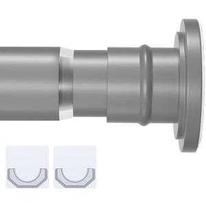 XIQIYY 18–32 Inch Small Shower Rod – Adjustable Spring Tension Curtain Rod, No Drilling, Rust-Resistant Gray Short Rod for Windows, Closets, or Bathrooms