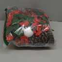 HyeFlora Artificial Fake Red Hanging Flowers Plants Baskets for Outdoor Winter Christmas, Faux Silk UV Resistant Look Real Morning Glory Vines for Outside Porch Patio Balcony Garden Yard Home Decor