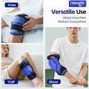 NEWGO Knee Ice Pack Wrap, Ice Pack for Knees Cold Compression Therapy for Knee Replacement Surgery, Arthritis Pain, ACL, Swelling, Sports Injuries (21.7" x 9.8") - Blue