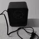 Electric Space Heater, Small Heater for Indoor Use, 500 Watts High Output & 2 Speeds, Mini Personal Heater for Office Desk Camping, Black (Black)