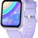 Kids Smart Watch Girls Boys, Fitness Tracker for Kids, 1.5 Inch DIY Dial, 19 Sport Mode, Sleep Monitor, Pedometers, Heart Rate, IP68 Waterproof, Great Gift for Boys Girls Teens 6-14 (Purple)