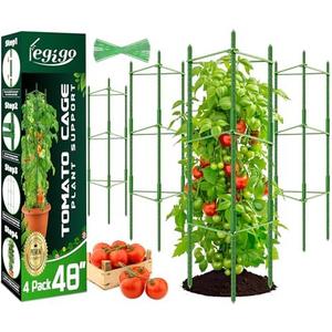 Amazon.com : Legigo 4ft 4-Pack Tomato Cage for Garden Plant Support- Up to 48inch Garden Stakes Tomato Cage, Tomato Trellis for Potted Plants, Tomato Cages Plant Stakes for Climbing Vegetables Plants Flowers : Patio, Lawn & Garden