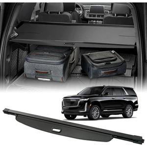 Compatible with 2021-2026 Cadillac Escalade/Chevy Suburban/Tahoe/GMC Yukon,XL Cargo Security Shade Cover Privacy Screen Retractable Rear Storage Cargo Luggage Security Shield Shade