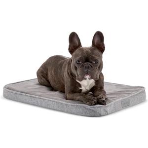 Diggs Snooz Memory Foam Dog Bed - Ideally Sized Revol Dog Crate Pad - Premium Orthopedic Pet Bed for Crate or Home - Grey, Small