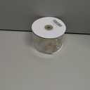 MEEDEE Ivory Velvet Ribbon with Gold Back 2.5 inch 10 Yards Double Sided Christmas Wired Ribbon for Christmas Tree Decoration, Baskets, Wreaths, Holiday Projects, Wedding Decor and Accents