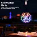 2 Pcs Solar Garden Lights Solar Firework Lights, LED Dandelion Hanging Light with 8 Flashing Modes, IP44 Waterproof, Firework Light Wedding Walkway Christmas Decor(Colorful), Garden Decorations