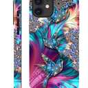 for iPhone 11 Case with 2-in-1 Glossy All Inclusive Anti Fall Doublelayer Protection Soft TPU+PC Back Pattern Case Compatible with iPhone 11 6.1inch for Women Diamond Bird