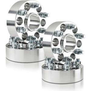 4PCS 50mm (2") Forged 6x139.7 (6x5.5) Wheel Spacers  Compatible for Toyota Tacoma 19952023, 4Runner 19842023, Tundra 20002006, T100 19931996, Pick Up 19801995  106mm Bore, M12x1.5 Studs (Silver)