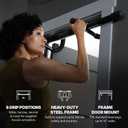 SPRI Pull Up Bar - 8-Grip and 12-Grip Door Frame Mounting Pull-Up Bar for Versatile Workouts - Rugged Steel Frame with Foam Handles - Supports 300 Pounds - Fits Door Frames Up to 32 in. Wide Black