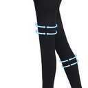 Plus Size 3XL Medical Compression Pantyhose for Women & Men, 20-30 mmHg Graduated Compression Leggings, Opaque Footless Waist High Compression Stockings for Edema, Varicose Veins, Flight, DVT, Black