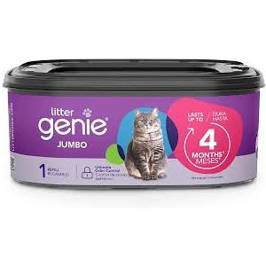 Litter Genie Refill Bags | Jumbo 1-Pack, 28 total ft | Up to 4 Months of Supply in 1 Cartridge | Ultimate Odor Control Cat Litter Bags