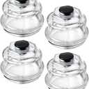 XTPTFABS 12011-1 4Pcs Oil Bath Dust Caps 3-3/4 in Oil Cap w/O Ring & Plug Fit for 10K-16000 Rockwell Trailer Axle Bearing (4)