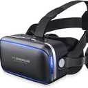 VR Headset for iPhone & Android Phone,3D VR Glasses for TV,Movies & Video Games,VR Headset with Remote Controller,Virtual Reality Headset for iPhone/Android Phone Compatible 4.7-6 inch