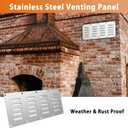 2 Pack Stainless Steel Venting Panel for Grill Accessory Stainless Steel Vent Cover Grill Vent for Masonry Fire Pits and Outdoor Kitchen, 15" by 6-1/2"