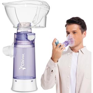 Inhaler Spacer for Adults, Spacer for Inhaler with Silicone Mask, Anti-Static Chamber & Exhalation Valve, Enhanced Medication Delivery, Easy to Use & Clean