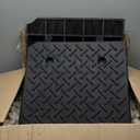 2-Pack Heavy-Duty Rubber Curb Ramps 5" Height, 8818LBS Capacity - Textured Anti-Slip Surface, Driveway Ramps for Cars/Wheelchairs/Lawnmowers, No Ground Drilling Required (16.5"x18.8"x5") (5" Rise)