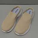 DREAM PAIRS Mules for Women Shoes Slip on Sneakers Knit Flats Lightweight Breathable Comfortable Walking Shoes,Size 6,Nude,SDML2201W