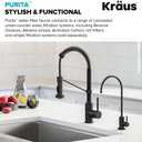 KRAUS Purita 100% Lead-Free Kitchen Water Filter Faucet in Matte Black, FF-100MB